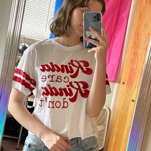 “Kinda care Kinda don’t” crop top